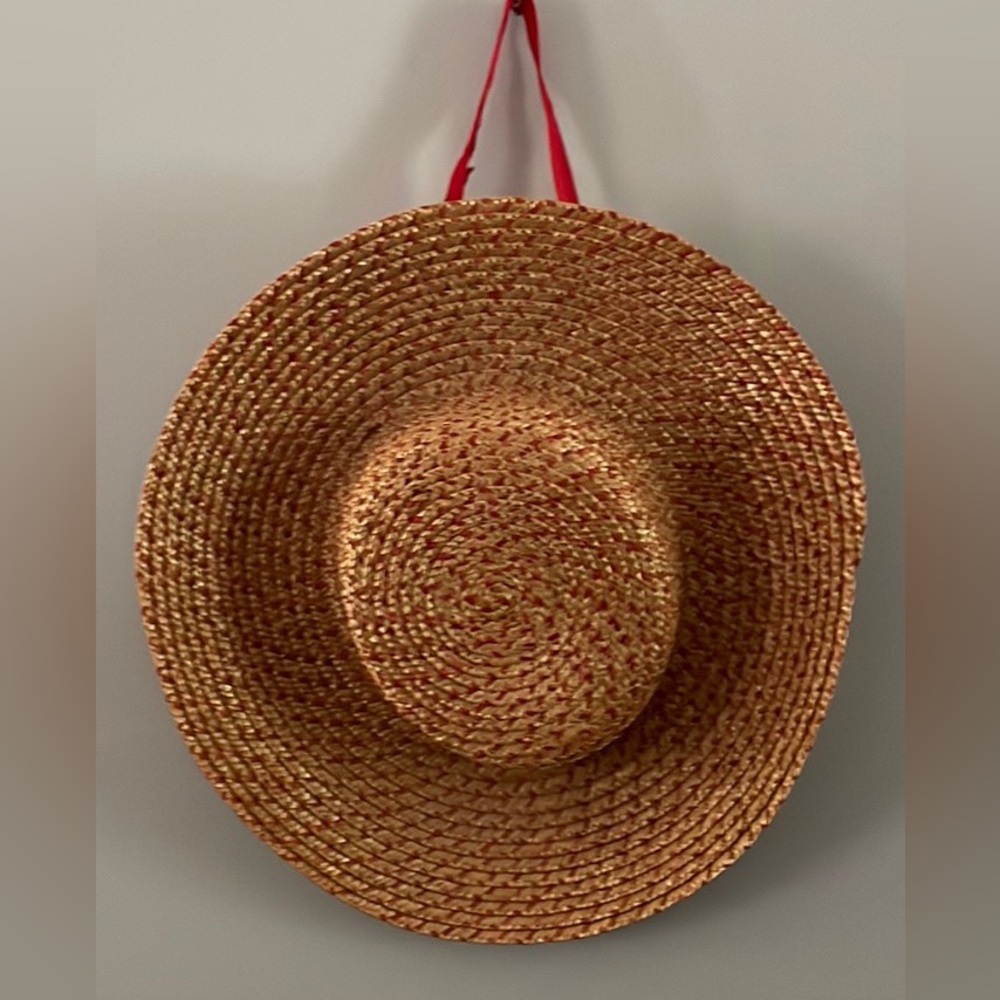 Vintage 🇬🇧 1970’s Sunhat Red/ Beige